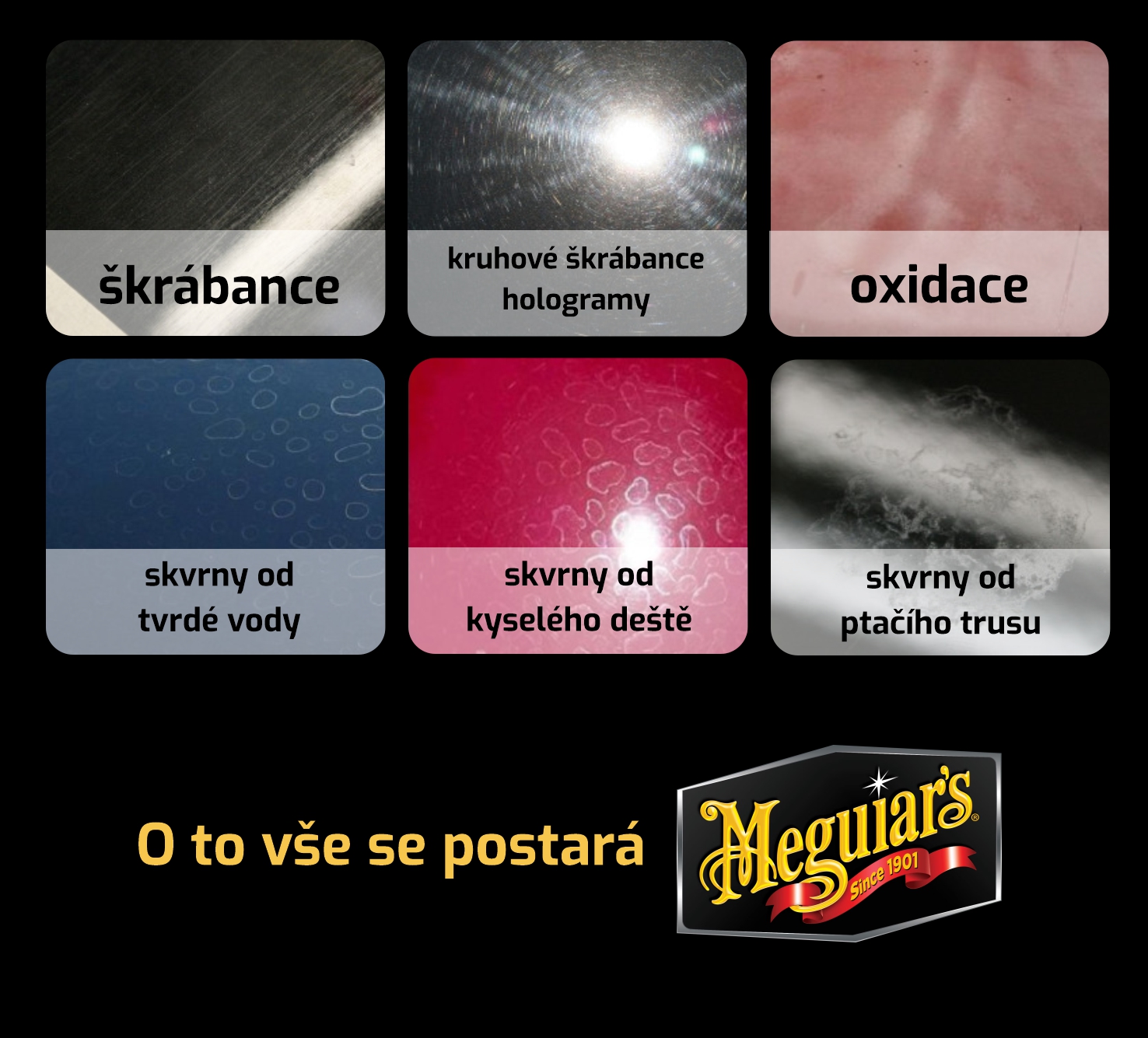 Meguiars ultimate compound leštěnka druhy skvrn